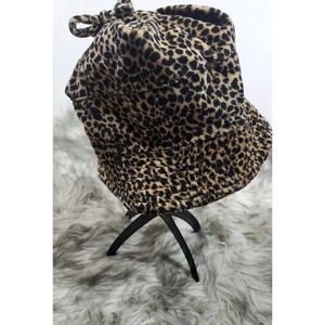 Baby Gap 1/1X 12-24 Mos Cotton Lined Girl's Animal Print Bucket Hat with Bow